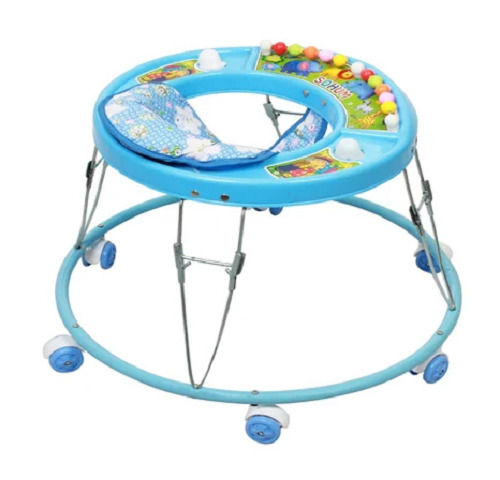 Sky Blue 25X14X4.5 Cm Plastic Round Baby Walker For Baby Walking