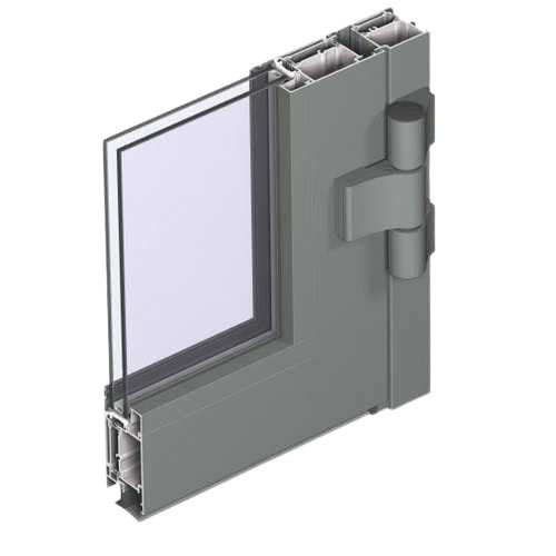 Grey 26 Mm Thick Corrosion Resistant Aluminum Door Section 