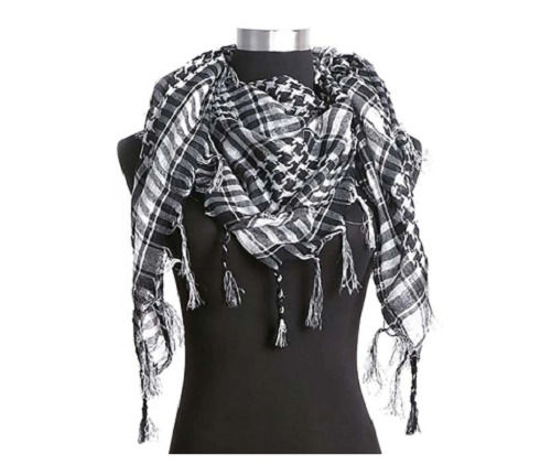 Computer Designed 42 X 42 Cm Daily Use Checked Cotton Arafat Shawls For Mens And Womens