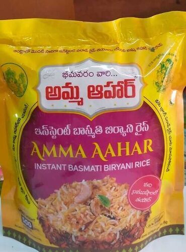 Amma Aahar Instant Basmati Biryani Rice, 500gm Pouch Packaging