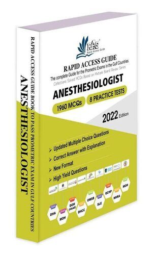 Anesthesiologist Prometric Mcq Questions 2022 Edition Book