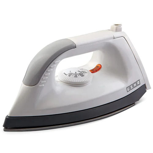 White Overheat Protected Ceramic Sole Plates Dry Metal And Plastic Electric Iron