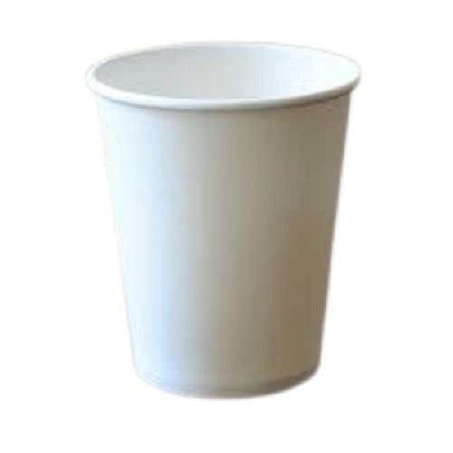 White Plain Pattern Round Light Weight Rolled Rim Temperature Resistant Disposable Paper Cup