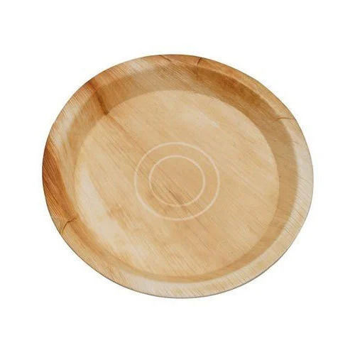 Plain Round Disposable Areca Plates For Event And Party Supplies