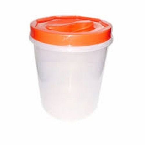 Rigid Hardness Dent Free Portable Plastic Round Container