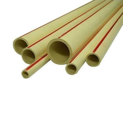 Cream 10 Feet And 3/4 Diameter Round Cpvc Pipe For Construction Uses