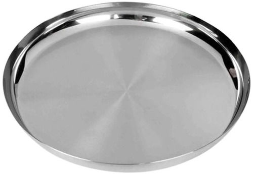 Sliver 11 Inches Corrosion Resistance Polished Finish Round Stainless Steel Dinner Plate 