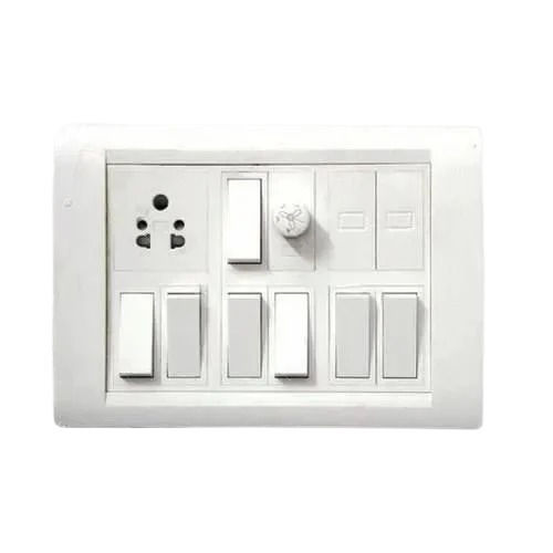 White 16 Ampere 220 Voltage 50 Hertz Rectangular Ip55 Electrical Switch Board