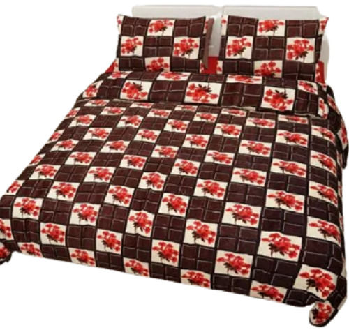 7 Feet Length Non Woven Cotton Printed Double Bed Sheet for Home