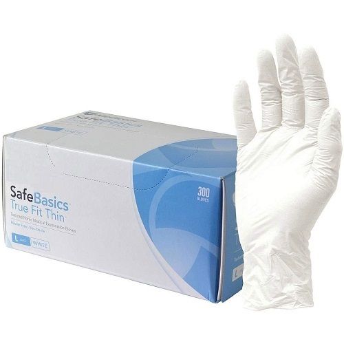 White Full Finger Latex Disposable Examination Gloves For Medical Use 