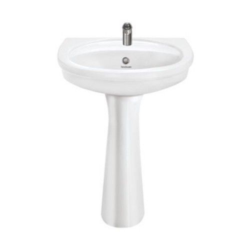 Glossy Round Floor Mounted Ceramic Wash Basin