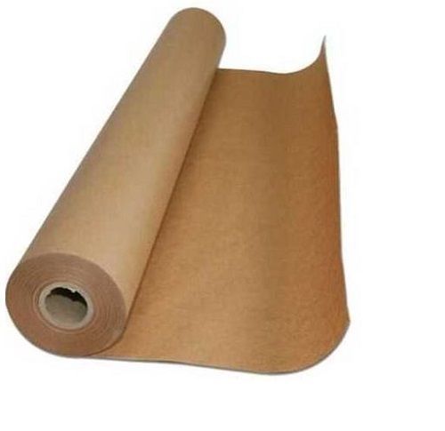 Wood Pulp Long Lasting Durable Eco Friendly Plain Brown Paper Roll