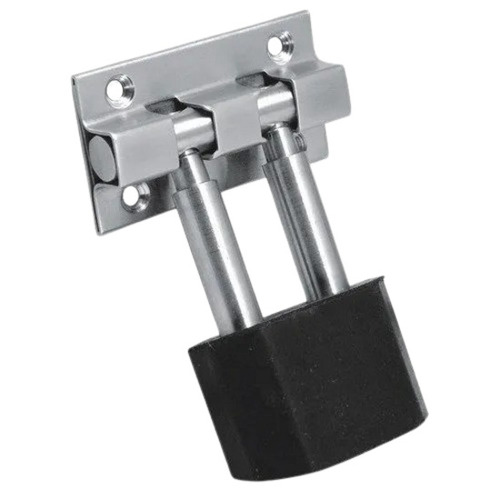 फिटिंग के लिए एल्युमिनियम पॉलिश फिनिश एल्युमिनियम और रबर बॉडी बेस्ड डोर स्टॉपर