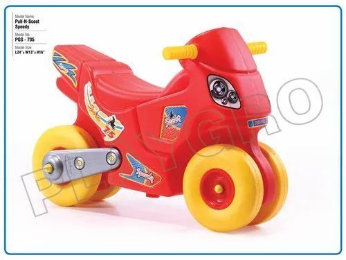 Red And Yellow Plastic Ride On And Rocker Toys, 2-4 Yrs Age Group