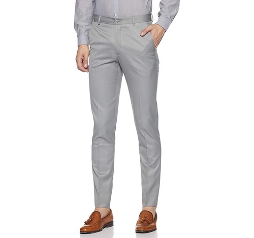 Buy Regular Fit Men Trousers White and Gray Combo of 2 Polyester Blend for  Best Price Reviews Free Shipping