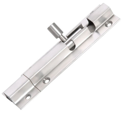 Silver Stainless Steel Tower Bolt For Door And Window Fittings - Size 6 Inch