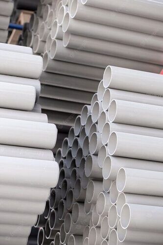 White Round Pvc Pipes For Plumbing, 30 Meter Length
