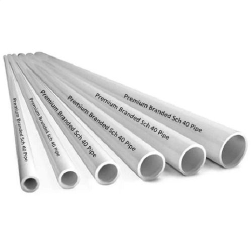 White 1.5 Inches And 12 Meter Round Rigid Pvc Pipes For Construction Uses