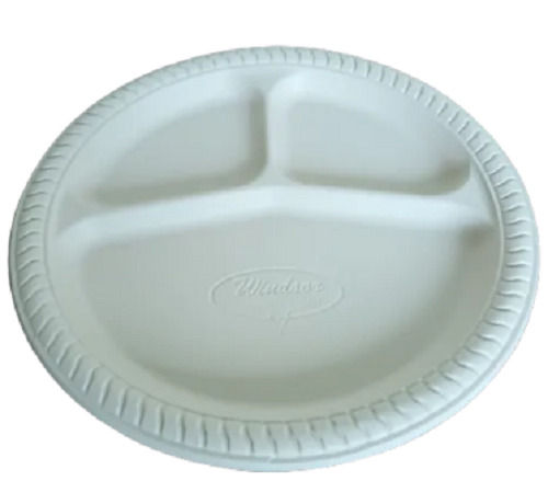 White 12 Inch And Round Shape Machine Made Plain Plastic Disposable Plates