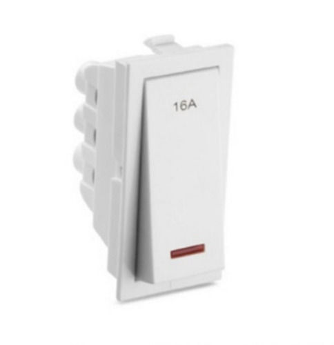 White 16 Ampere And Ip55 Based Polycarbonate Electrical Modular Switch