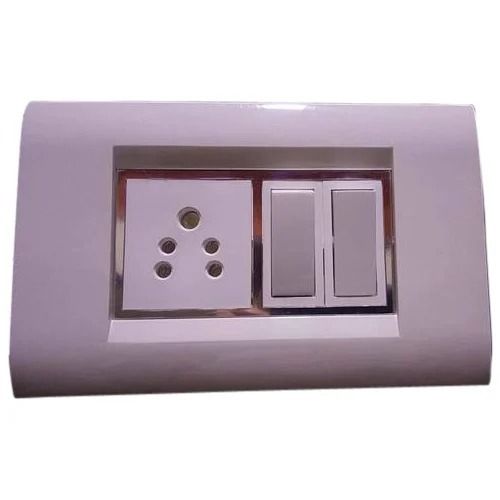 220 Volts PVC Plastic Electrical White Modular Switches - Size 6x4 Inches