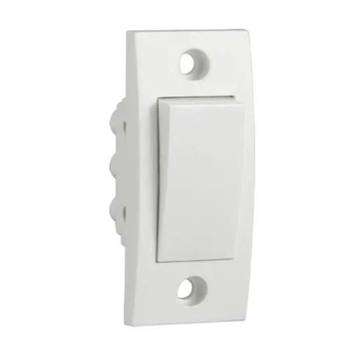 Plastic 250 Voltage Shock Proof White One Way Switch - Size 3X1.5 Inch