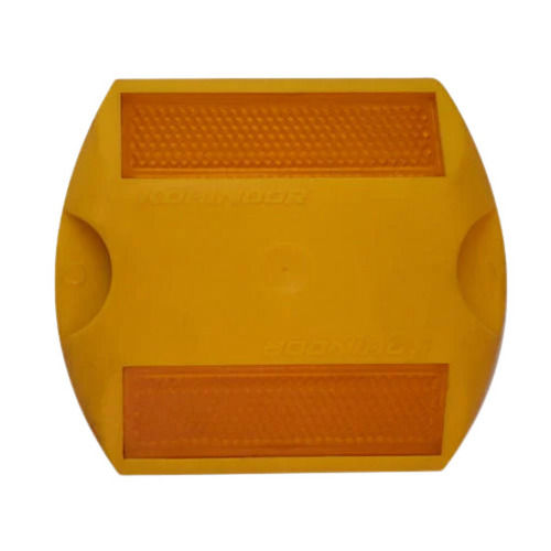 Yellow 4X3 Inches Anti Crack Rectangular Durable Abs Reflective Road Stud