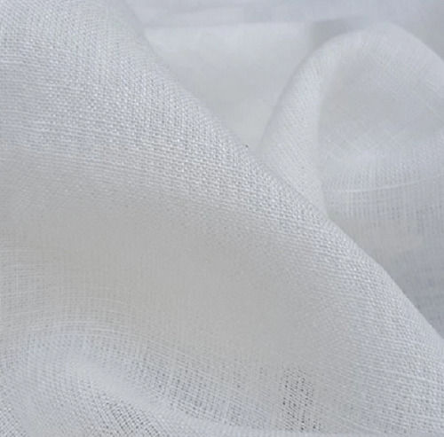 White 50 Meter Length Plain Cotton Woven Fabric For Making Garments