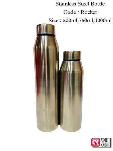 Silver 500Ml To 1000Ml Stainless Steel Water Drinking Bottle For Travel, Office