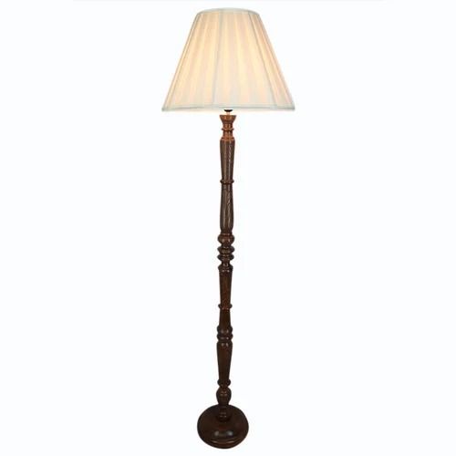 Brown 6 Feet Wooden And Plastic Electric Lamps For Home Decoration