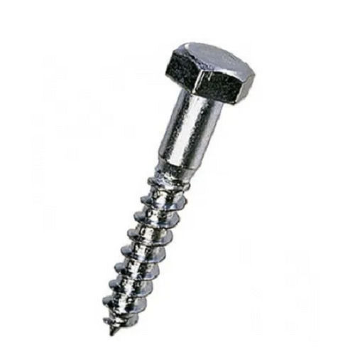 7.2x30 Mm Hexagonal Head Polished Finish Stainless Steel Coach Screw