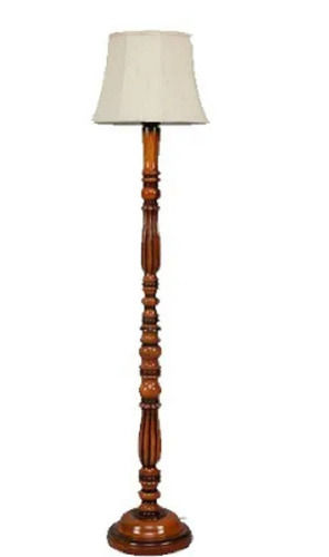 White And Brown 7 Feet Round Modern Electrical Wooden Floor Lamps For Home