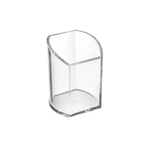 Water Resistant And Easy To Use Modern Transparent Acrylic Based Pen Holder - Size 4X2.5 Inch