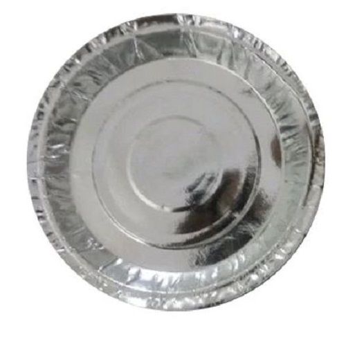 Biodegradable Plain Silver Foil Paper Plate For Parties And Function