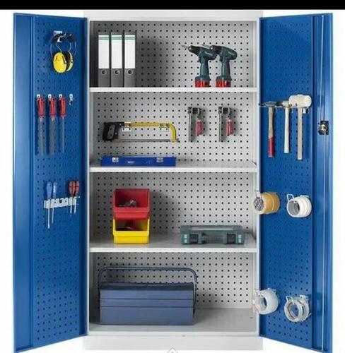 Ms Powder Coated Mild Steel Perforated Tool Cupboard For Workshop