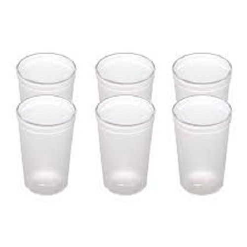 Smooth Surface Round Delicate Edge Plastic Transparent Glasses Size: 4 Inch