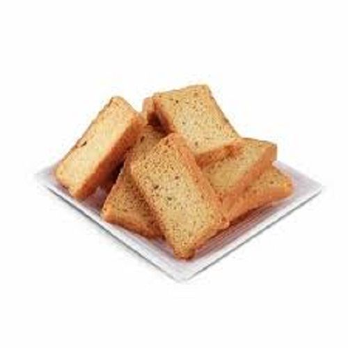 Solid Form Rectangular Crunchy Eggless Sweet Taste Rusk Toast For Snacking 