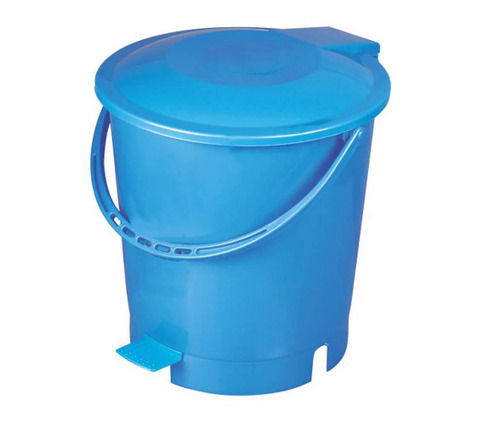 Blue 5 Liters Polish Finished Pvc Plastic Dustbins For Home And Office