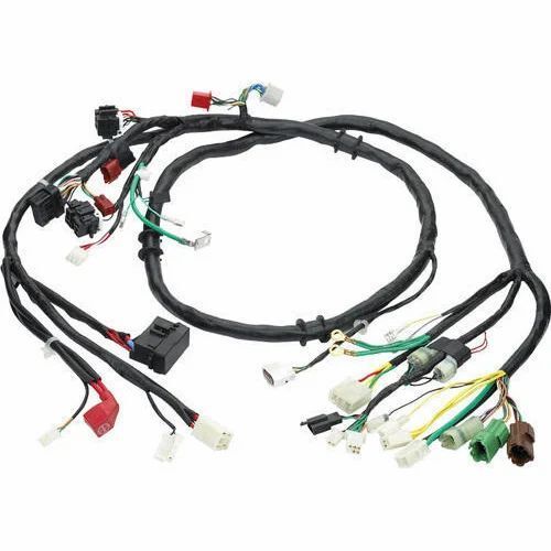 Black Two Wheeler Wiring Harness For Automobile Industry