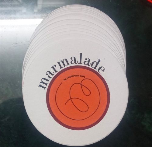 Lightweight Non Polished White Round Printed Paper Coaster