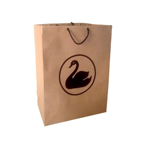 Brown 20X24 Inches Disposable Flexiloop Handle Offset Printed Paper Bag 