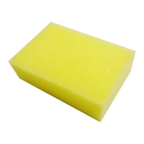 Yellow 8 Mm Thick 17.5X20 Cm 15 Gram Smooth Rectangular Cleaning Sponge