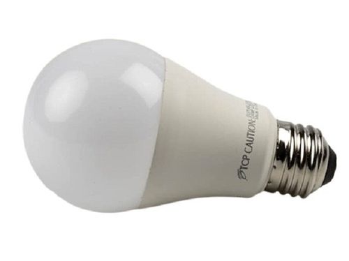 White 9 Watt Shock Resistance Plain Round Ceramic Led Bulb For Commercial Use