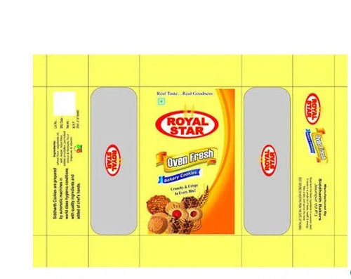 Yellow Embosoming Household Laminated Biscuit Packaging Pouch 