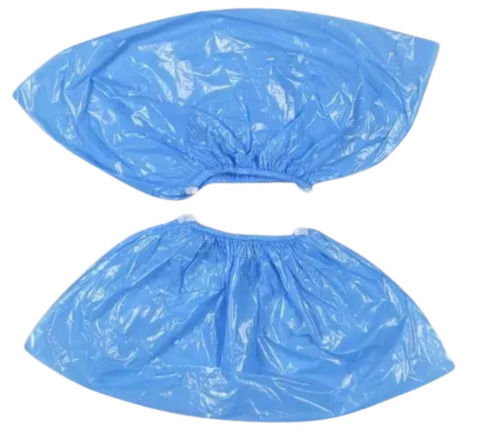 Sky Blue Elastic Closure Waterproof Plain Ldpe Disposable Shoe Cover For Unisex