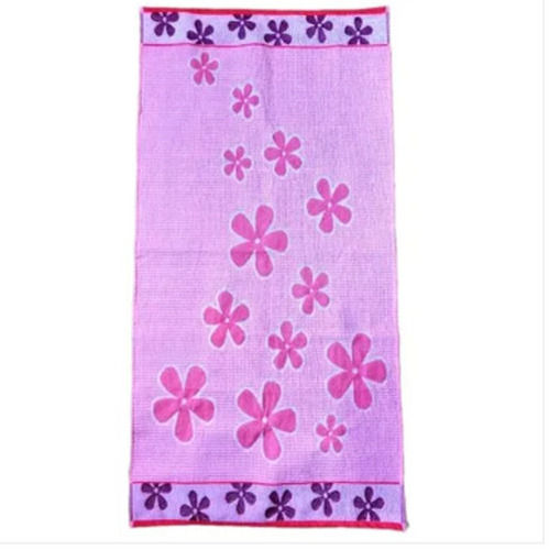 Knitted Technique Flowery Prints Rectangular Printed Cotton Towel For Homes And Hotels  Age Group: Children