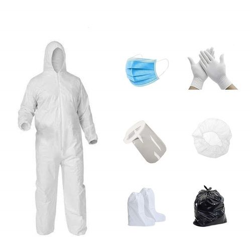 White Nonwoven Disposable Personal Protective Equipment Kit