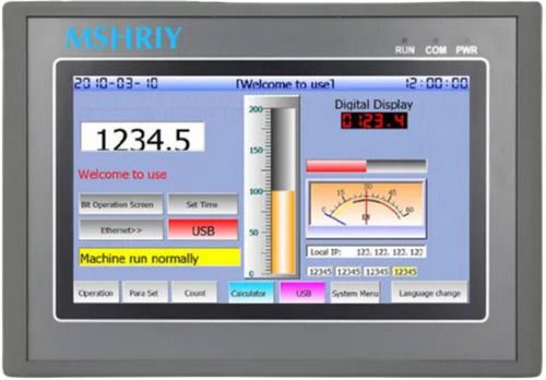 Plastic Body Panel Mounted Touch Screen Display Human Machine Interface Application: Industrial