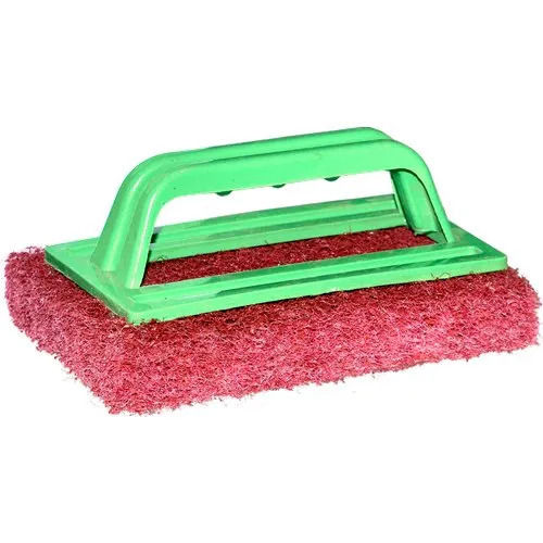 Rectangular Plastic And Nylon Tile Brush With Handle For Cleaning