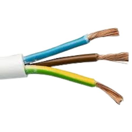 White Shock Resistance Round Solid Copper Pvc 3 Core Flexible Cables For Construction Use